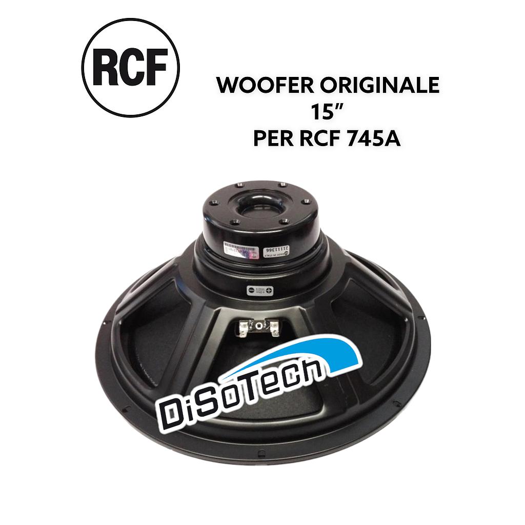 Woofer RCF ORIGINALE per RCF 745A NX 45 LF15N351 4Ohm 15” Ricondizionato