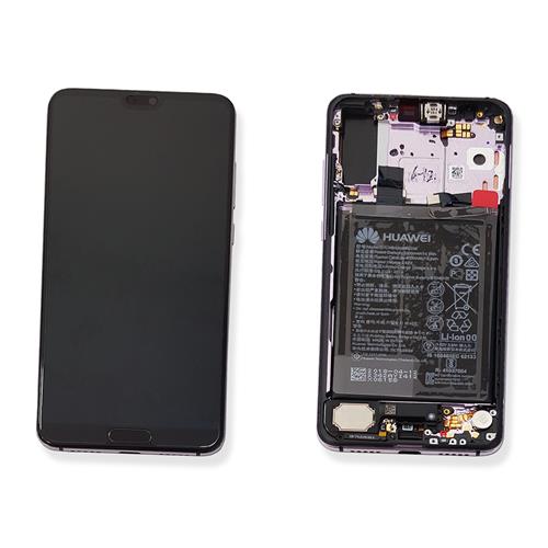 [02351WTU] Display Lcd completo di touch screen con frame e batteria Originale per Huawei P20 Pro CLT-L29 - Nero