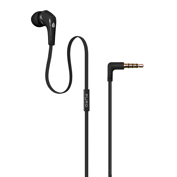 Auricolare in-ear mono con microfono e tasto risposta 4 gommini nero
