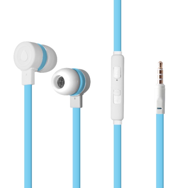Auricolari Puro con microfono celeste
