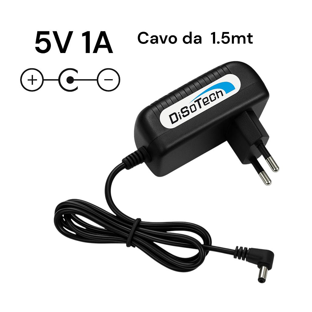 [DST-19269] Alimentatore DC 5V 1A con connettore 3.5mm 90° per antenna DMX XLR