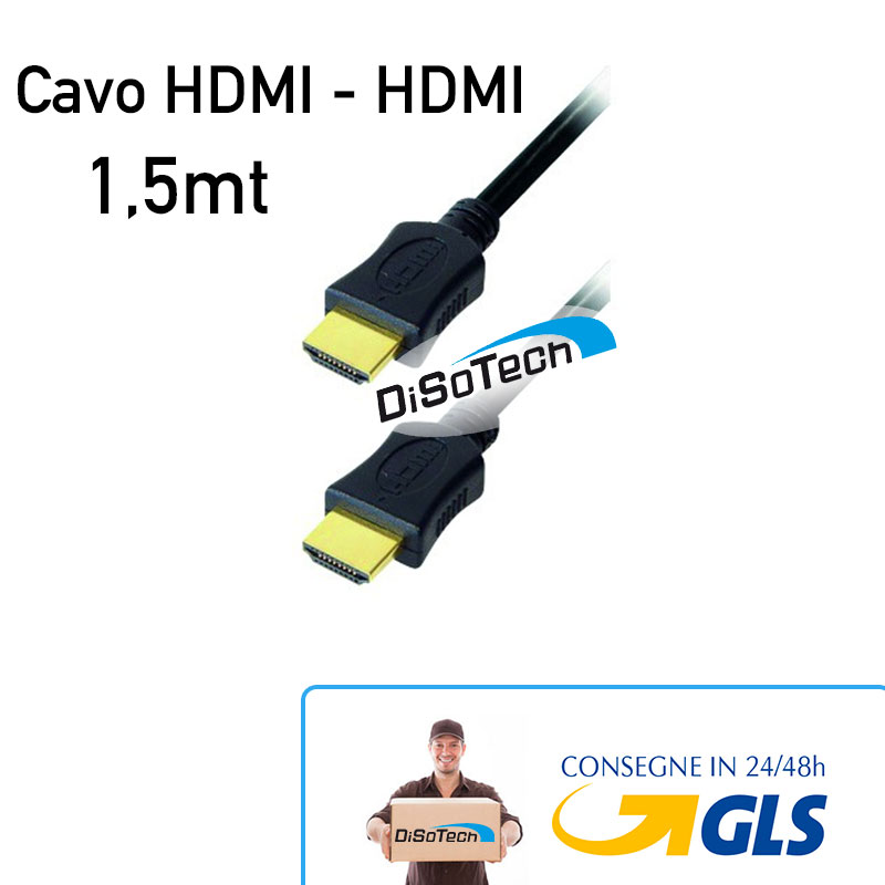 Cavo HDMI - HDMI 1,5m HQ