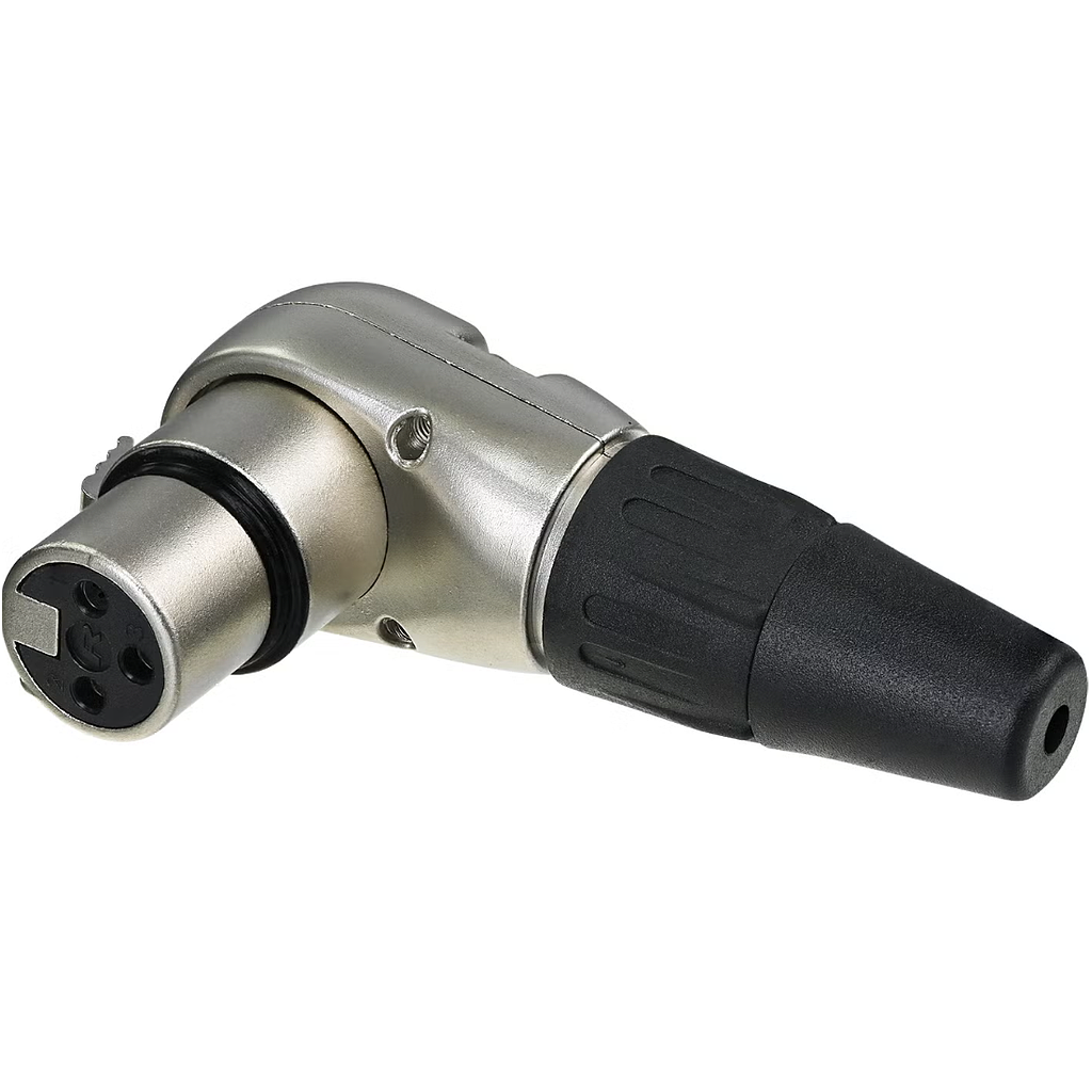 XLR CANNON VOLANTE 3 POLI FEMMINA AD ANGOLO 90°