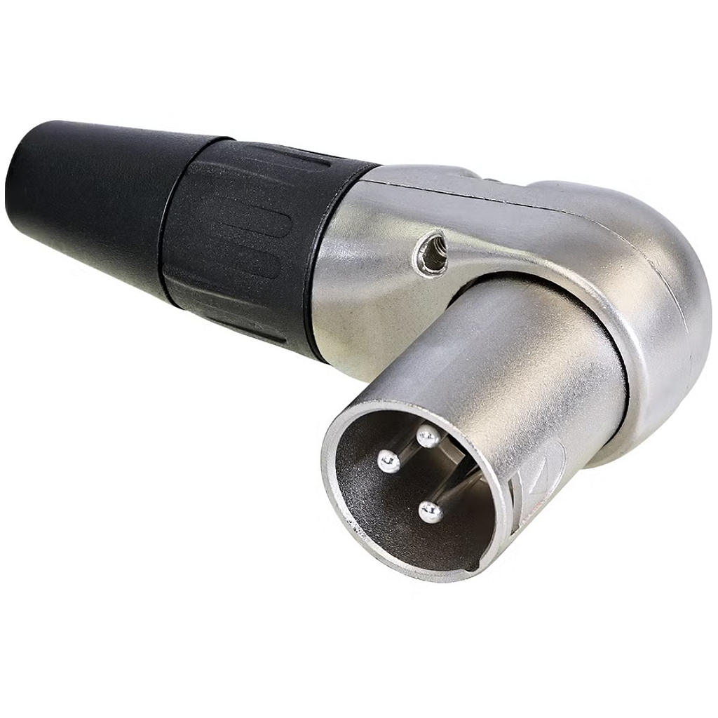 XLR CANNON VOLANTE 3 POLI MASCHIO AD ANGOLO 90°