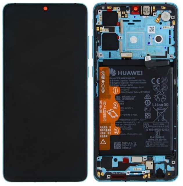 Display LCD completo di touch screen frame e batteria Originale per Huawei P30 PRO VOG-L29 - Aurora