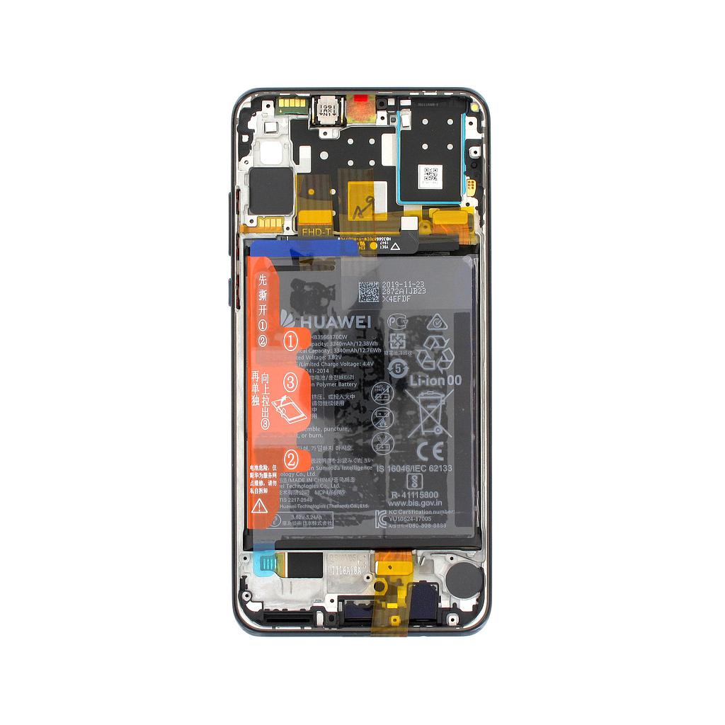 DISPLAY LCD TOUCH FRAME + BATTERIA PER HUAWEI P30 LITE NEW EDITION (MAR-LX1B) MIDNIGHT BLACK