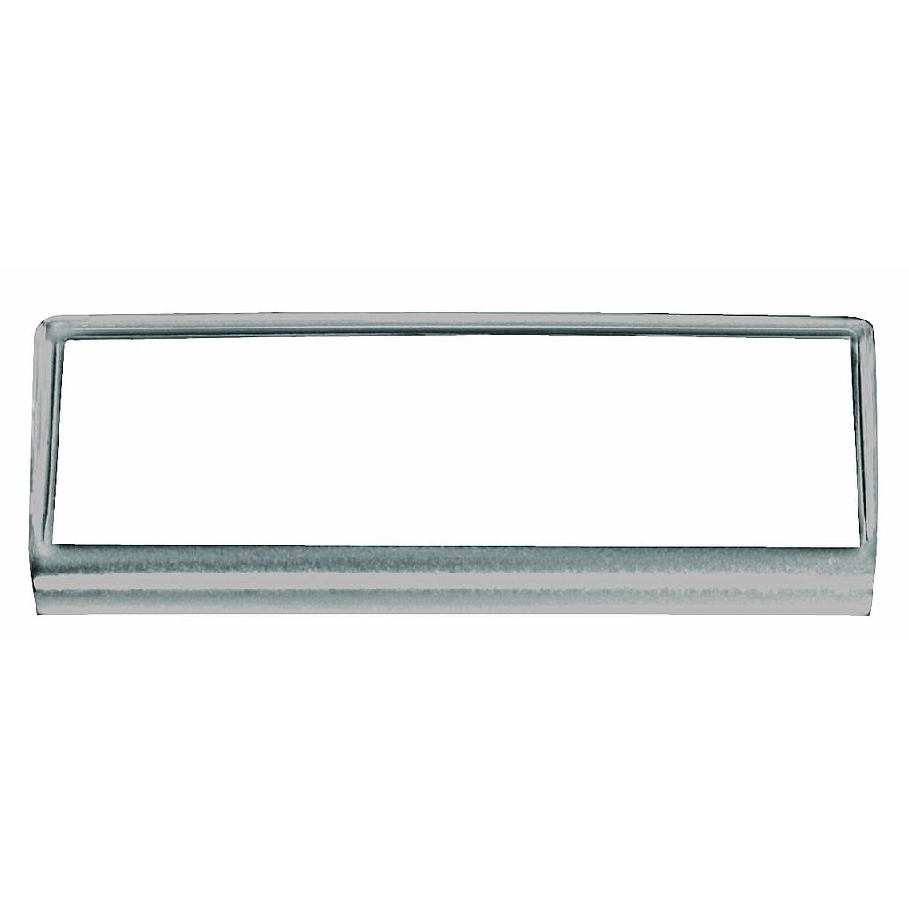[03277] Mascherina con foro ISO colore argento Alfa 156 dal 2002 al 2004
