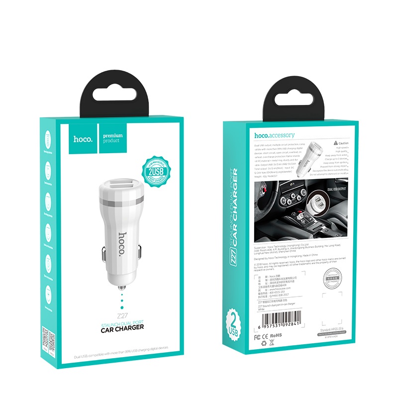 Caricatore USB da auto Hoco 2 porte USB