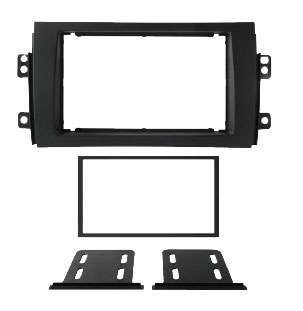 [03624] Mascherina 2DIN nero SX4 05> Sedici 3/624