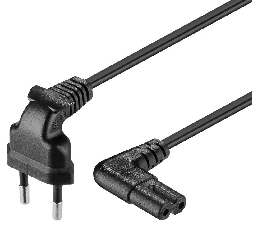 Cavo di rete EURO 220V spina 90° 5mt