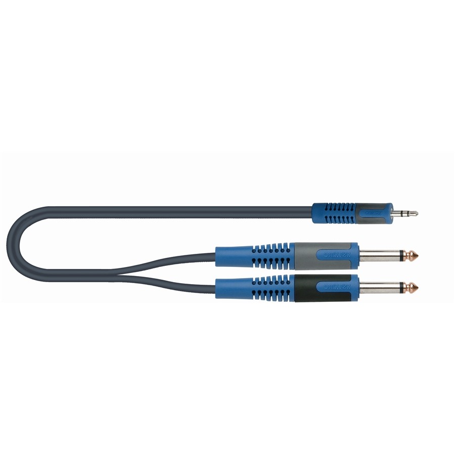 Cavo Quiklok 1 mini Jack - 2 Jack 6,3mm 1M RKSA 140-1