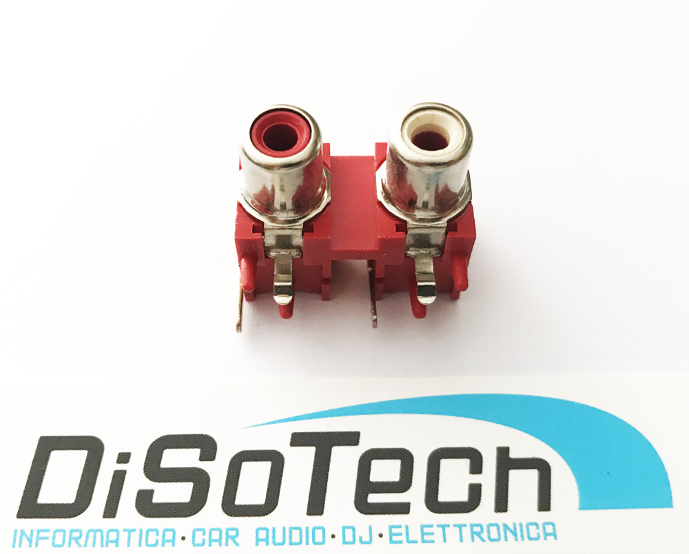 Connettore 2 RCA PCB da pannello orizzontale