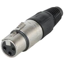 Connettore Cannon XLR F 3 Pin dorati