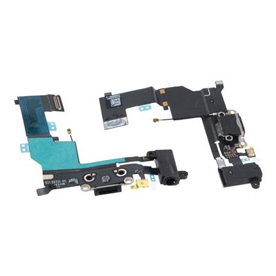 Connettore di Carica per iPhone SE completo di Microfono e Jeck Nero