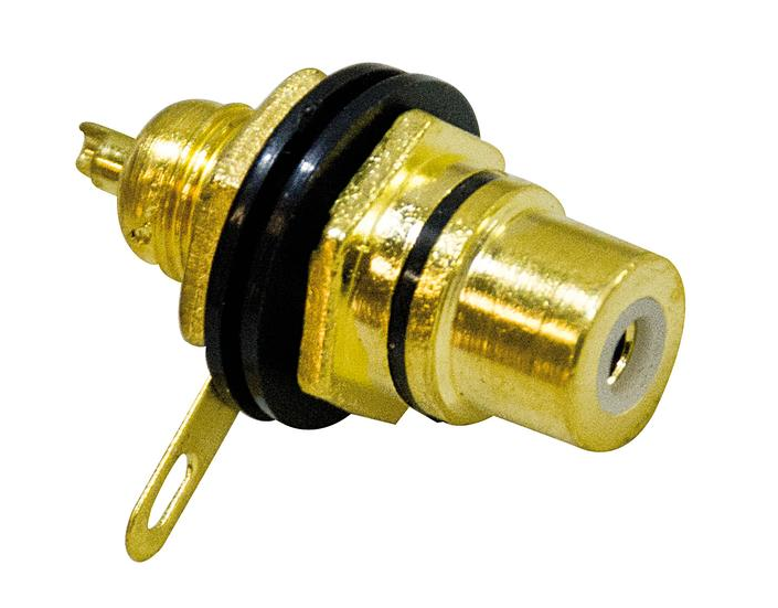Connettore RCA nero da pannello