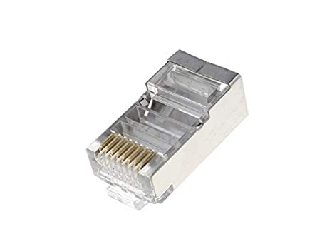Connettore RJ45 plug ethernet metallico schermato