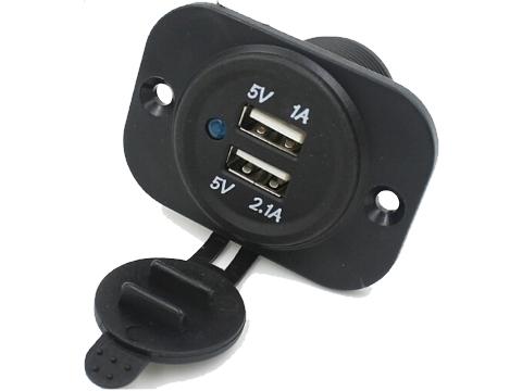[08/01527] Doppia presa USB da pannello 1A - 2,1A Elcart