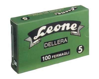 Fermagli zincati Dellera - punta rotonda - N 5 - 49 mm - conf. da 100 fermagli