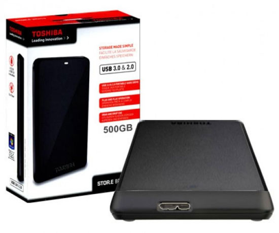 HDD Toshiba 500GB Autoalimentato 3.0