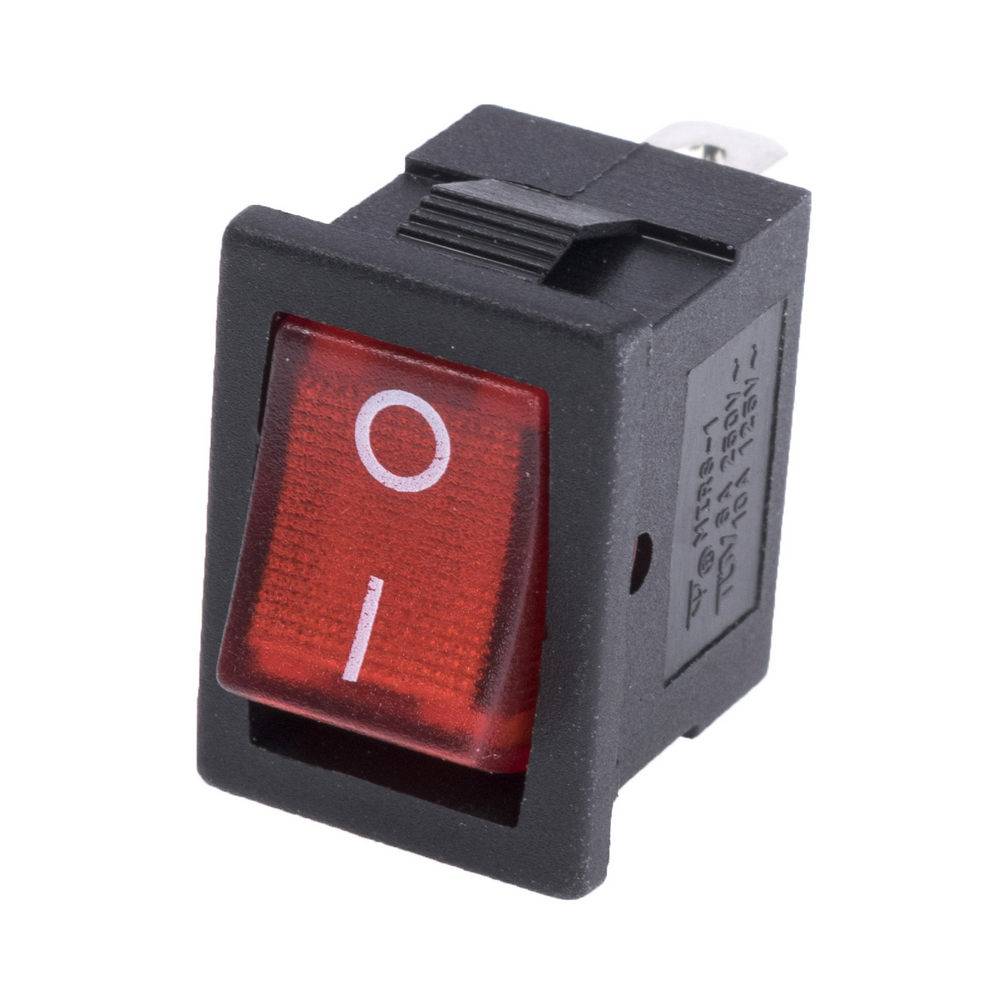 [RSSM101A2C3RD] Interruttore deviatore ON/OFF Rosso luminoso 3A 250VAC