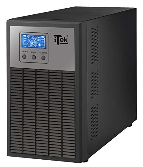 ITEK UPS WINPOWER 3000 - 3000VA/2400W, ON LINE, 6 BATT, LCD, 4XSHUCKO, AVR, RS232, USB. T BLOCK