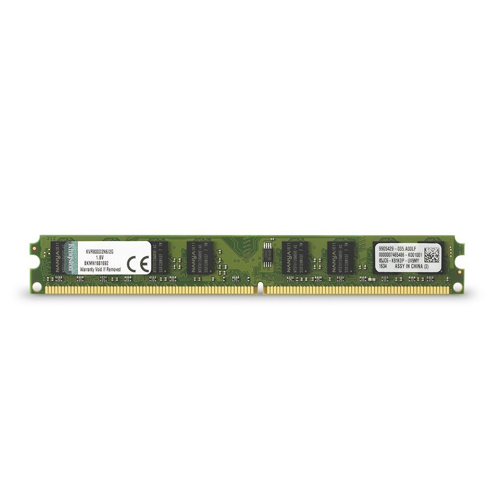 Kingston KVR800D2N6 Memoria RAM, 800 MHz, DDR2, Non-ECC, CL6, DIMM, 240 Pin, 2 GB