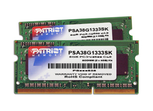 Kit Ram Sodimm 2 da 4Gb 1333 per Windows e Apple