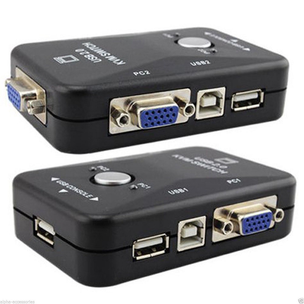 KVM Switch 2 Porte USB2.0 VGA