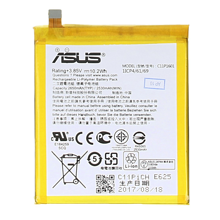 [0B200-02160000] Batteria originale per Asus Zenfone 3 ZE520KL 3,85V 2,6Ah - Z017D