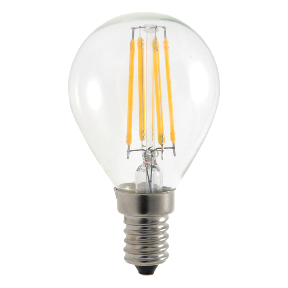[210003] Lampada led Filo a Sfera Chiara E14 220V 4W 6000K Bianco Freddo