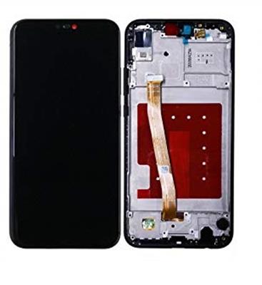 Lcd con frame Compatibile per Huawei P20 Lite Nero ANE-LX1, ANE-L21