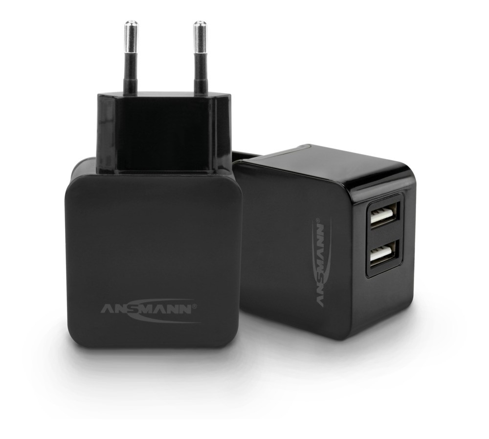 [1001-0067] CARICATORE DOPPIA PRESA USB 3,1A SPINA EURO - 1001-0067
