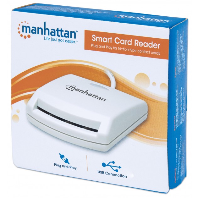 Lettore smart card USB bianco Manhattan firma digitale