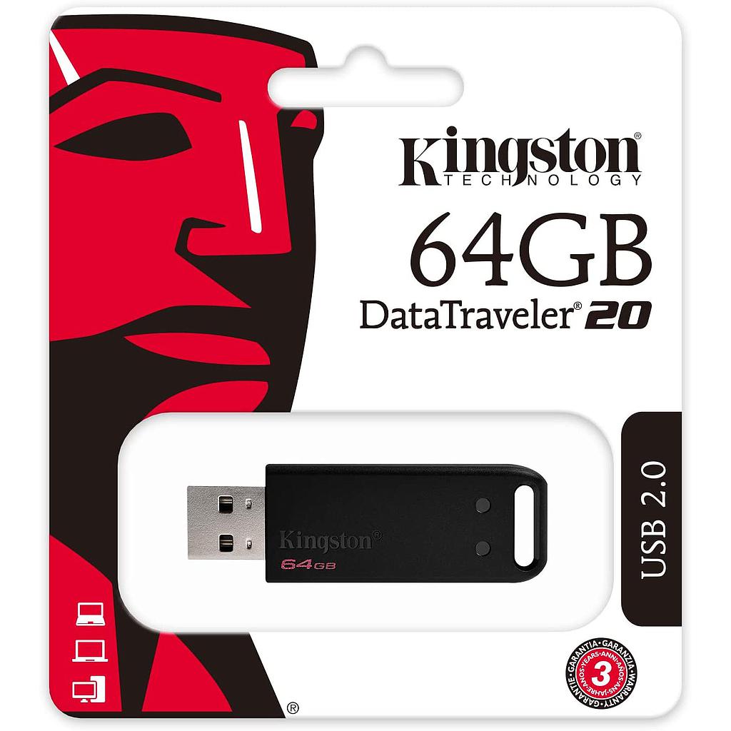 Pen Drive 64gb Kingston DT20 USB 2.0