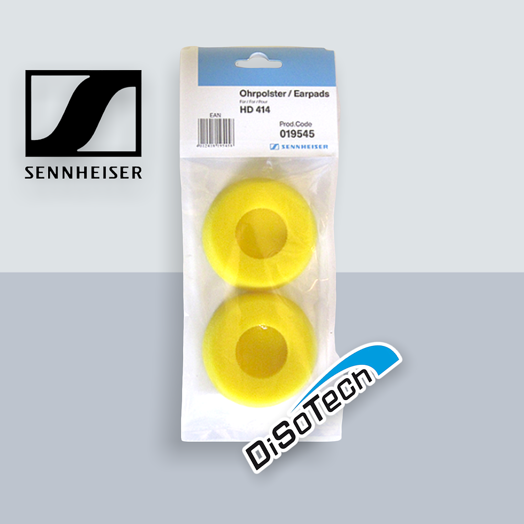 [019545] Spugnette Gialle padiglioni cuffie SENNHEISER per HD 414