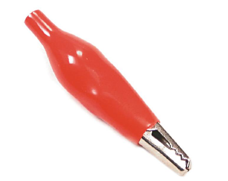 Pinza coccodrillo con guaina rossa 35mm