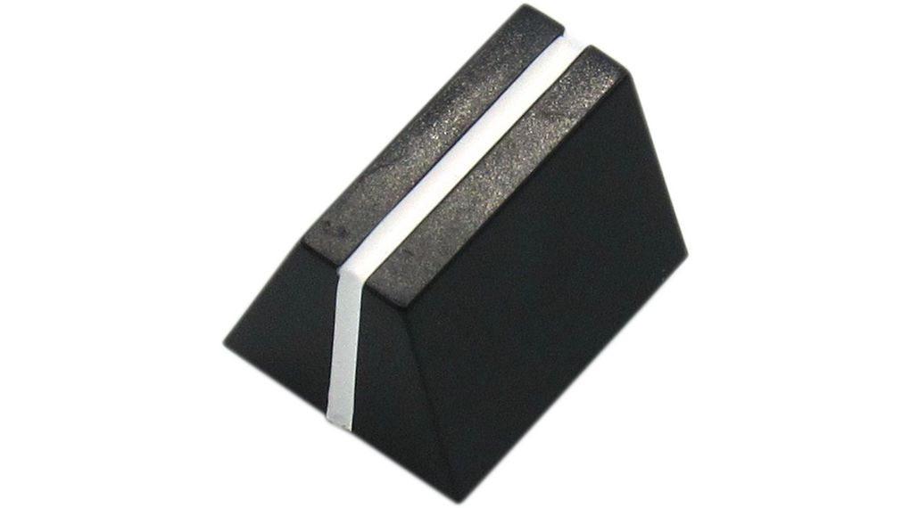 [DST-02874] Pomello Manopola Volume Slide 24x11.5x10.5 Nero rigo Bianco A15mm L20x11mm