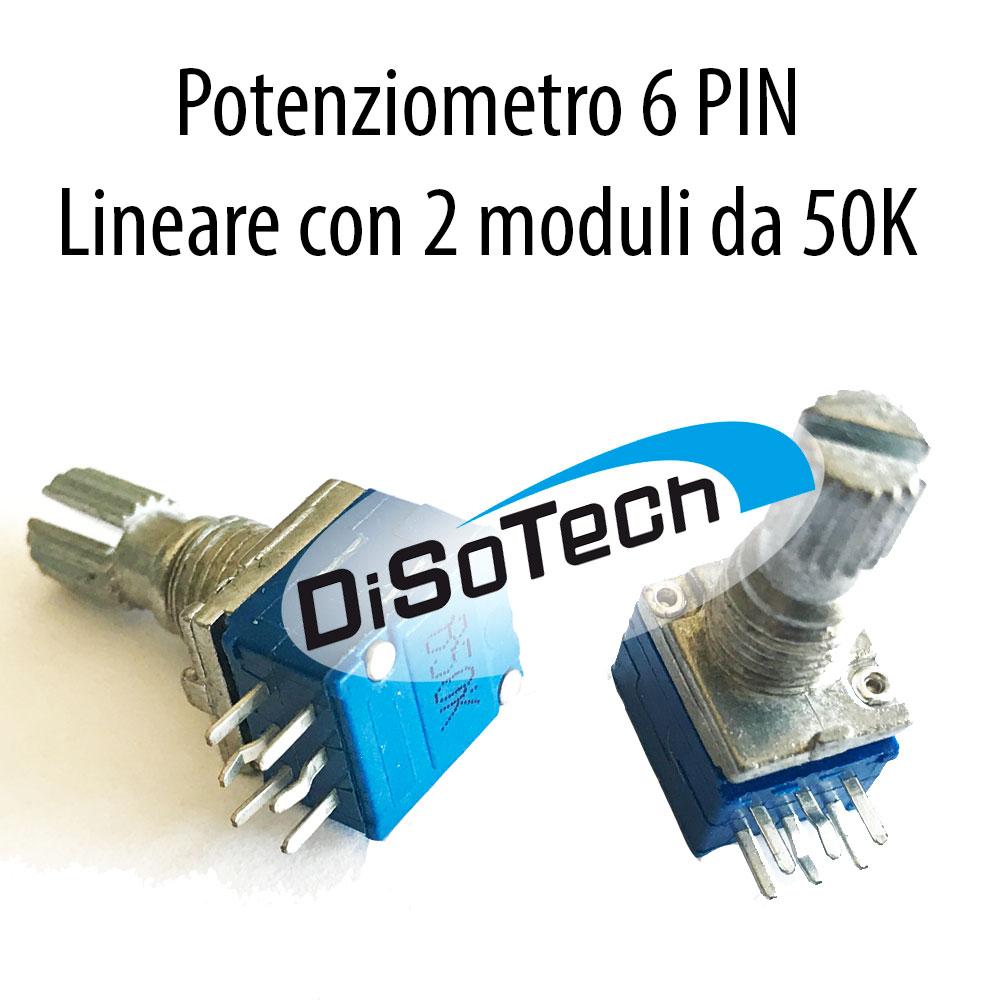 Potenziometro Lineare 2 Moduli da 50K 6Pin B50K