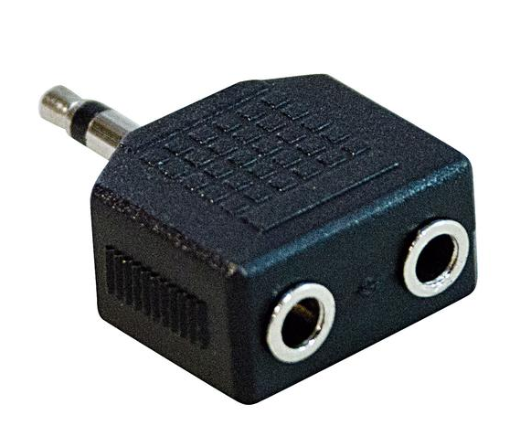 Adattatore audio 2 Jack 3.5 mm mono femmina / Jack 3.5 mm mono maschio