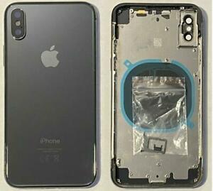 Scocca posteriore back cover in vetro completa di frame per iPhone X nera
