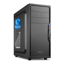 SHARKOON CASE VS4-W, ATX, 6 SLOTS EXPANSION, 2 USB2.0 FRONT, DRIVE BAY DA 2,5"/3,5"/5,25", 2X120MM FAN INSTALLED (1 FRONT/1 REAR), NO PSU, NERO