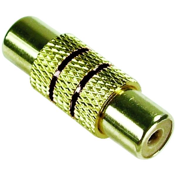 Adattatore audio RCA femmina / RCA femmina Dorato