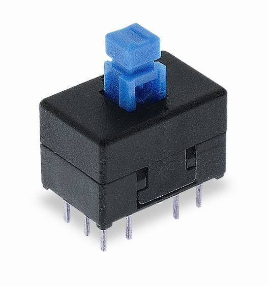 Switch On/Off Verticale 12 Pin 13.10X8.50mm 4PDT ALT ACT PC MNT
