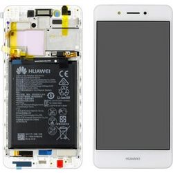 [02351BKB] Display LCD completo di touch screen e bateria originale per Huawei Nova smart DIG-L01 - Bianco