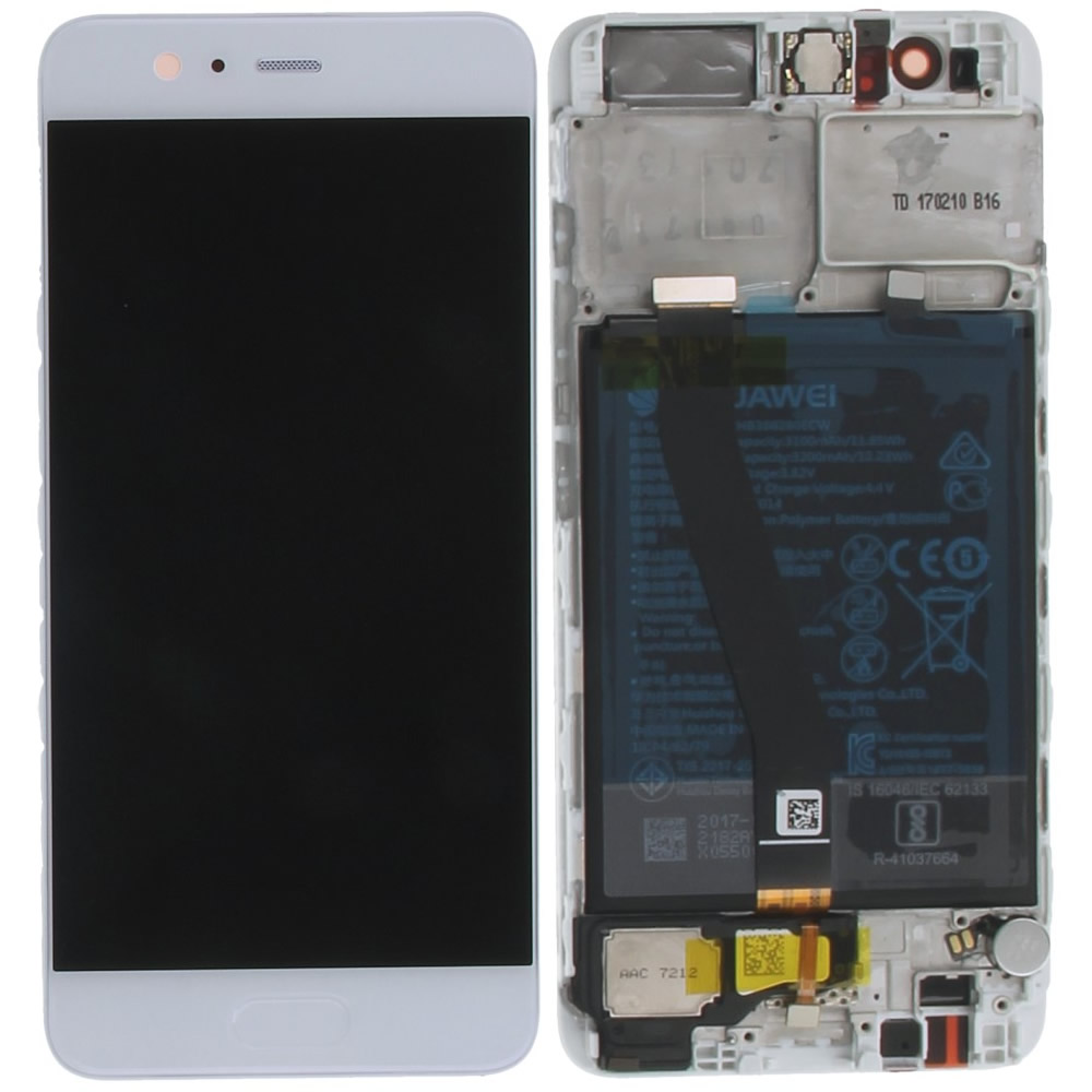 [02351DQN] Display Lcd + Touch Screen + Frame e Batteria per Huawei P10 M89629 - Silver