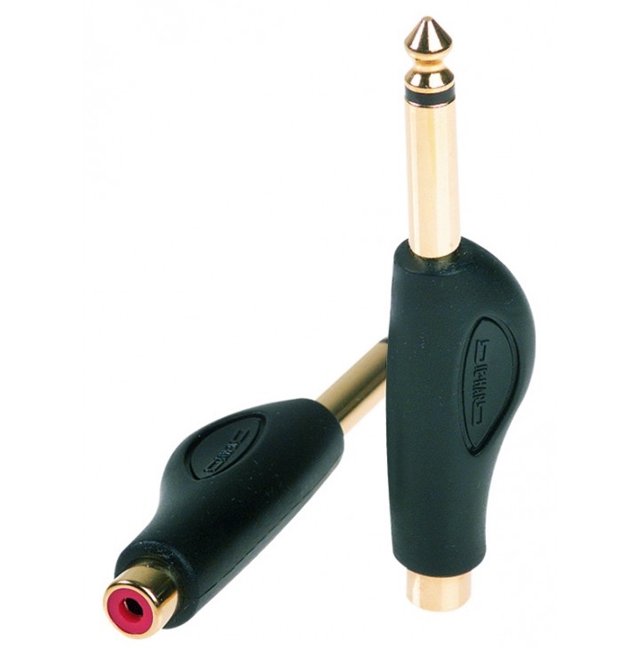 Adattatore in ABS presa RCA - spina 6,3mm mono Proel