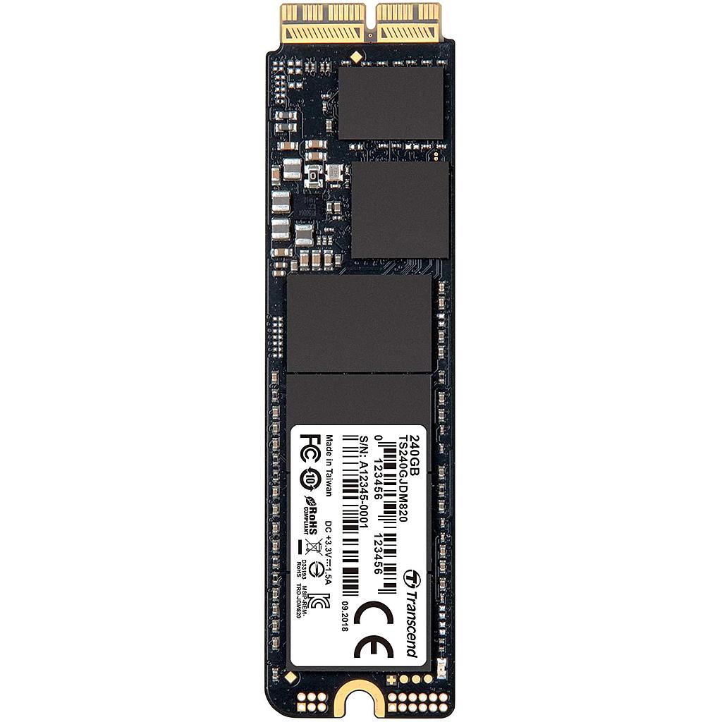 [TS240GJDM820] Transcend TS240GJDM820 JetDrive 820 240 GB per MacBook Air 11" & 13" (Metà 2013 - 2017), MacBook Pro Retina 13" & 15" (Fine 2013 - Metà 2015)
