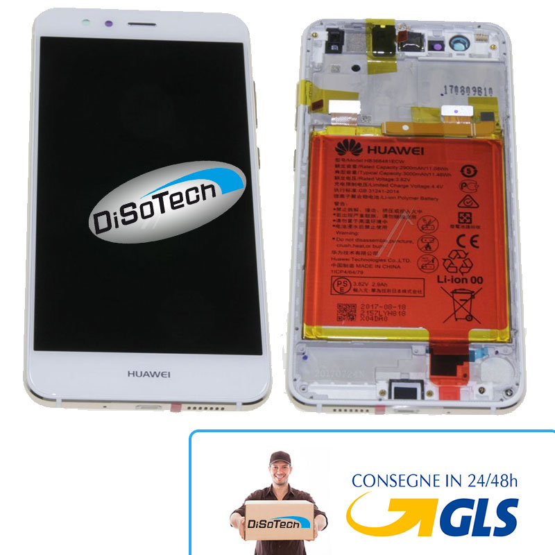 [02351FSB] LCD + TOUCH + FRAME P10 LITE BIANCO ORIGINALE