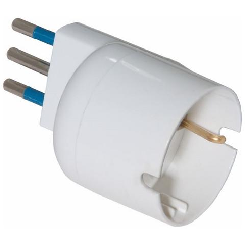 Adattatore presa Schuko / Spina 10A - Bianco