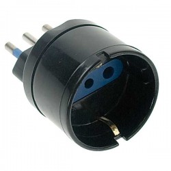 Adattatore presa Schuko / Spina 10A - Nero